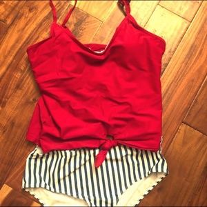 NWOT striped tankini